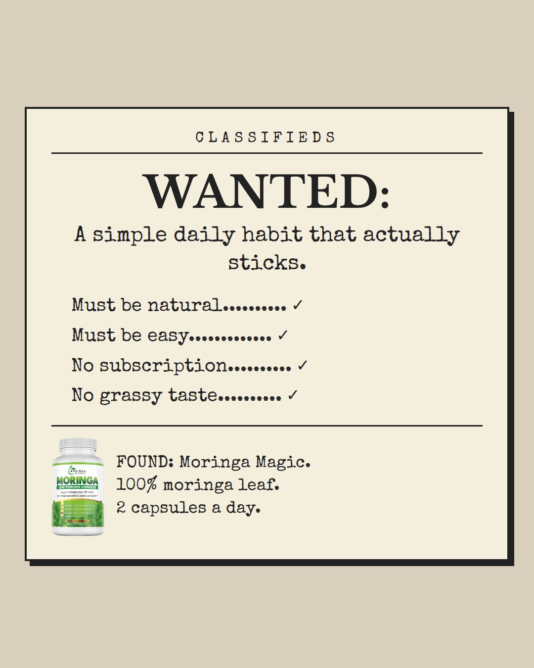 Classified ad ad, Feed 1080×1350