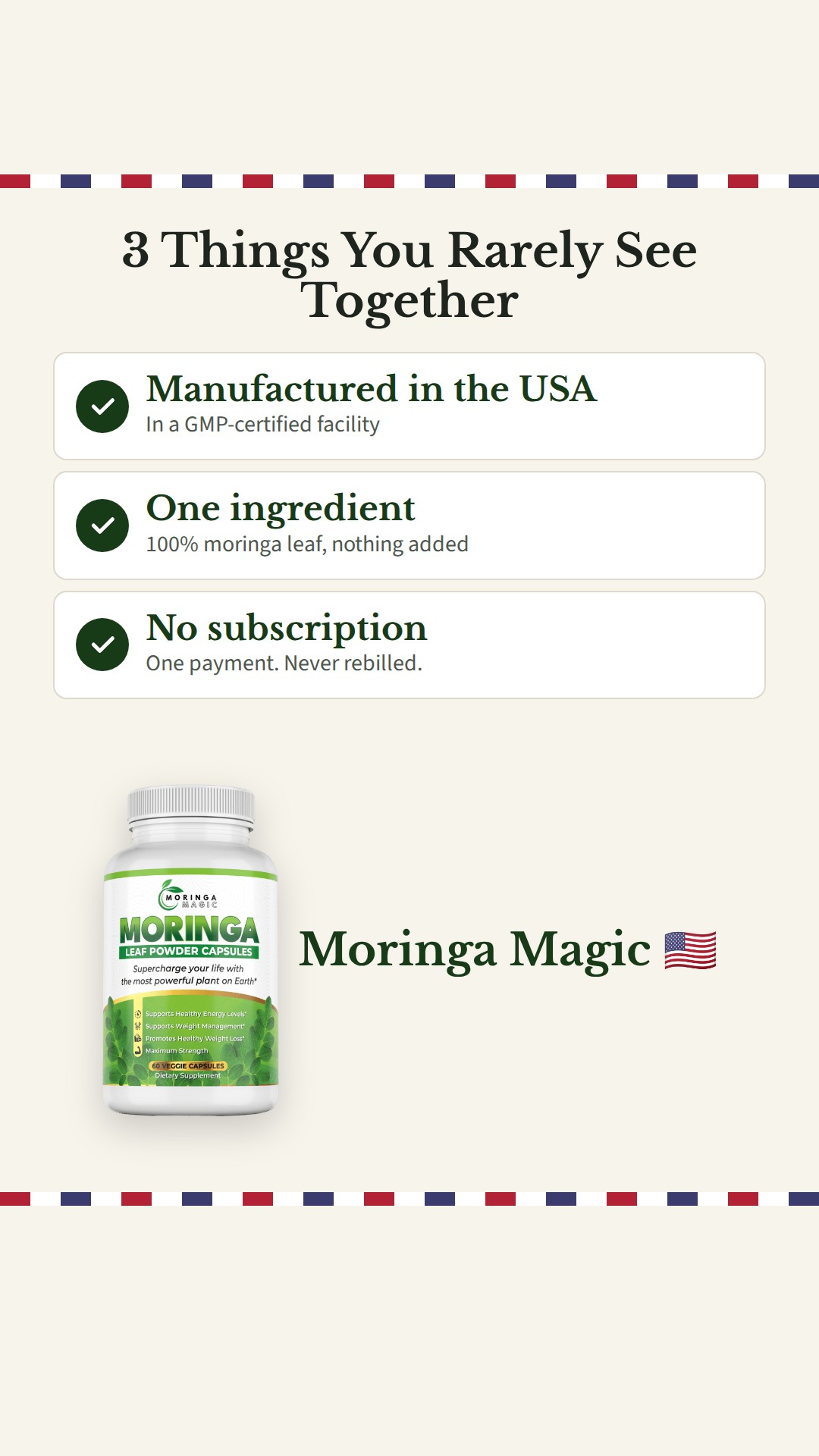 Manufactured in the USA ad, Stories/Reels 1080×1920