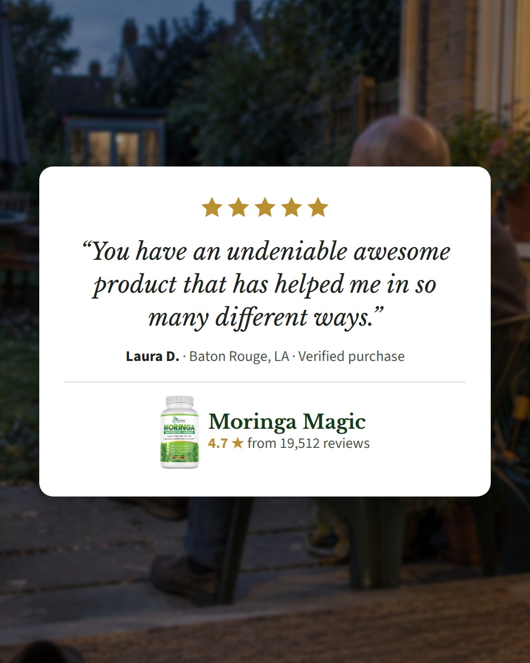 Customer review ad, Feed 1080×1350