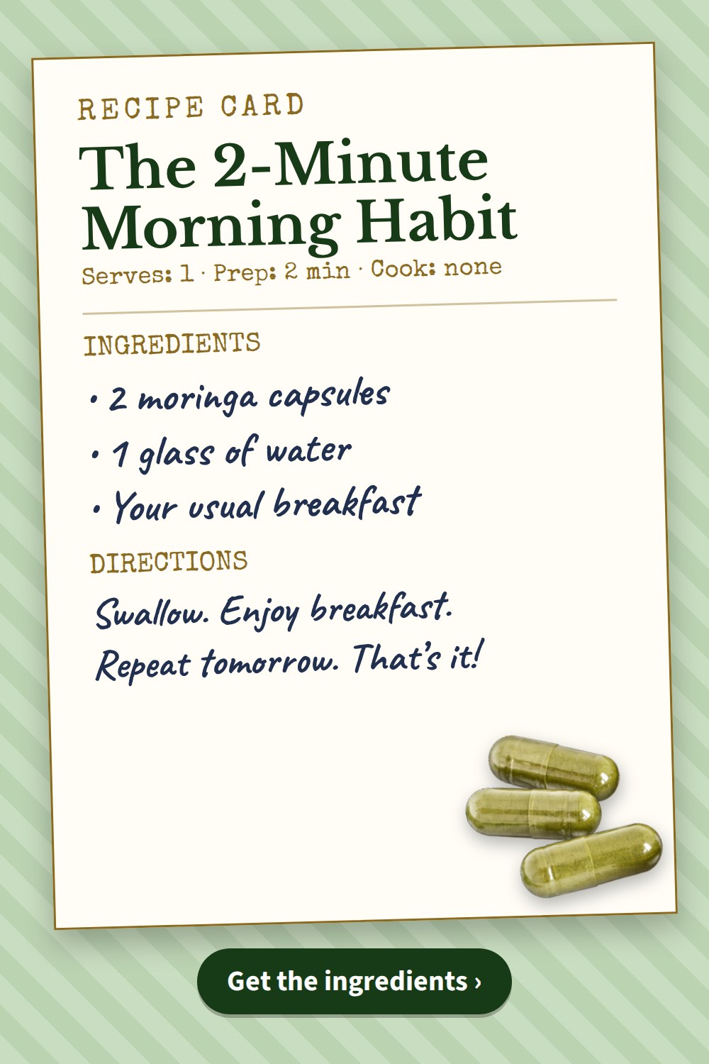 Recipe card pin