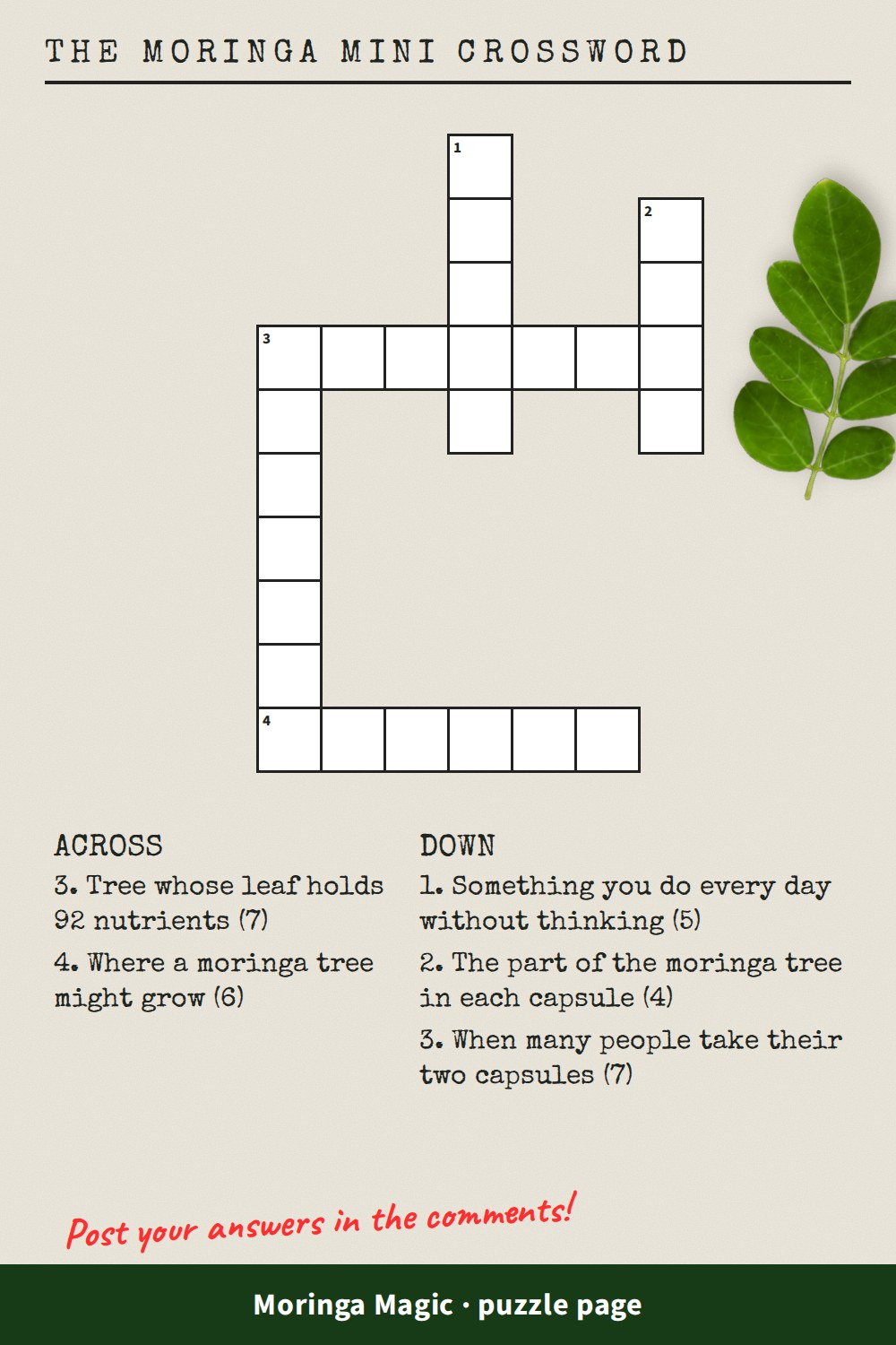 Mini crossword